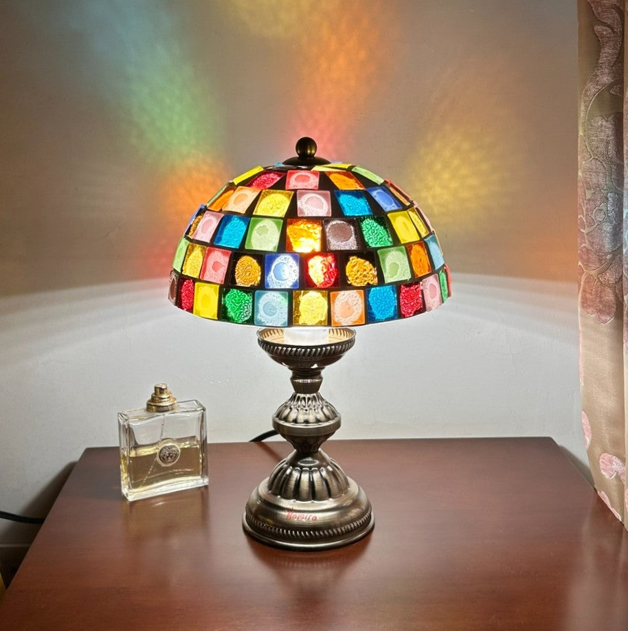 Mushroom Mosaic Table Lamp-Block