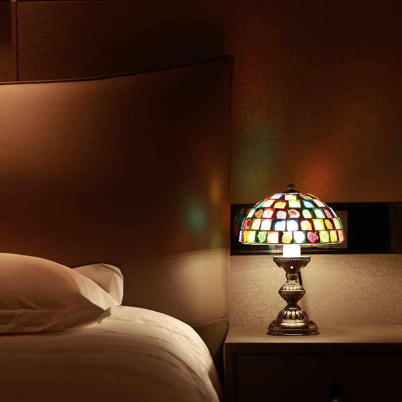 Mushroom Mosaic Table Lamp-Block