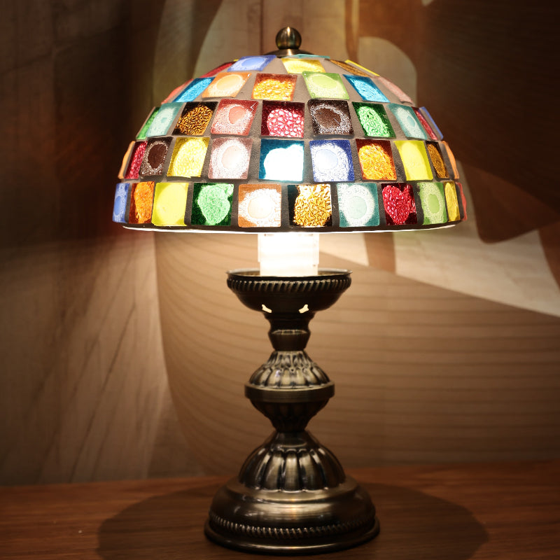 Mushroom Mosaic Table Lamp-Block