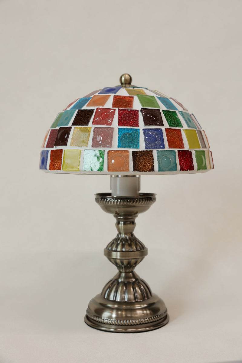 Mushroom Mosaic Table Lamp-Block