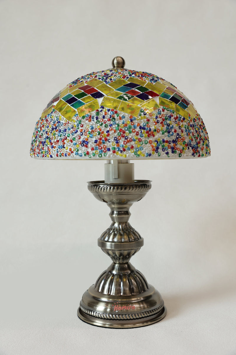Mushroom Mosaic Table Lamp-Floral