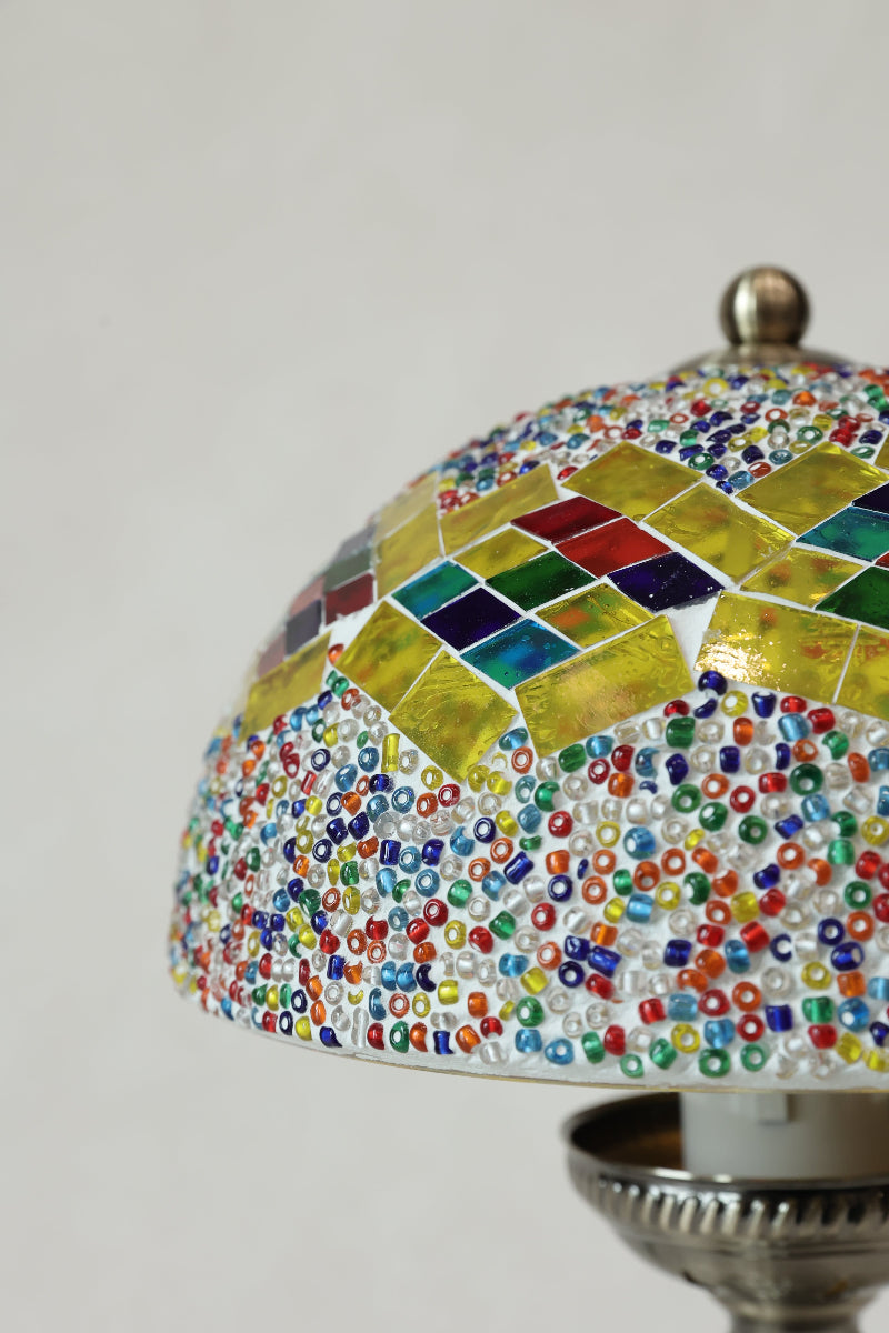 Mushroom Mosaic Table Lamp-Floral
