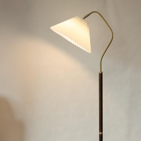 Cozy Glow Pleated Fabric Floor Lamp
