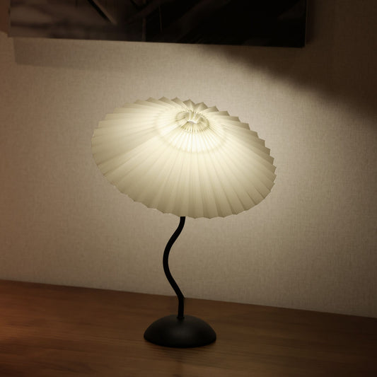 Umbrella Pleated Fabric 15.7" Table Lamp