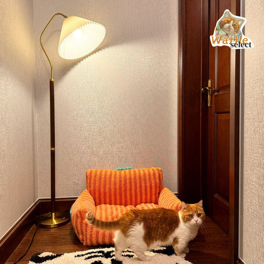 Cozy Glow Pleated Fabric 59" Floor Lamp