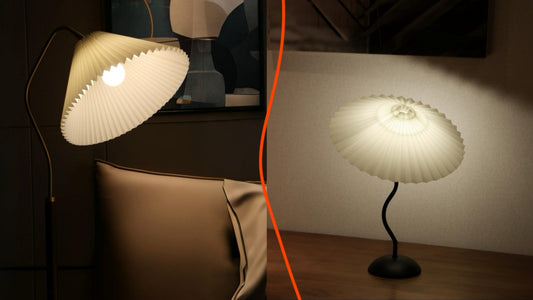 A Glow of Elegance: Meet Homira Pleated Fabric Lamps