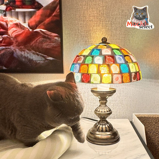 Mushroom Block Mosaic 12.6" Table Lamp