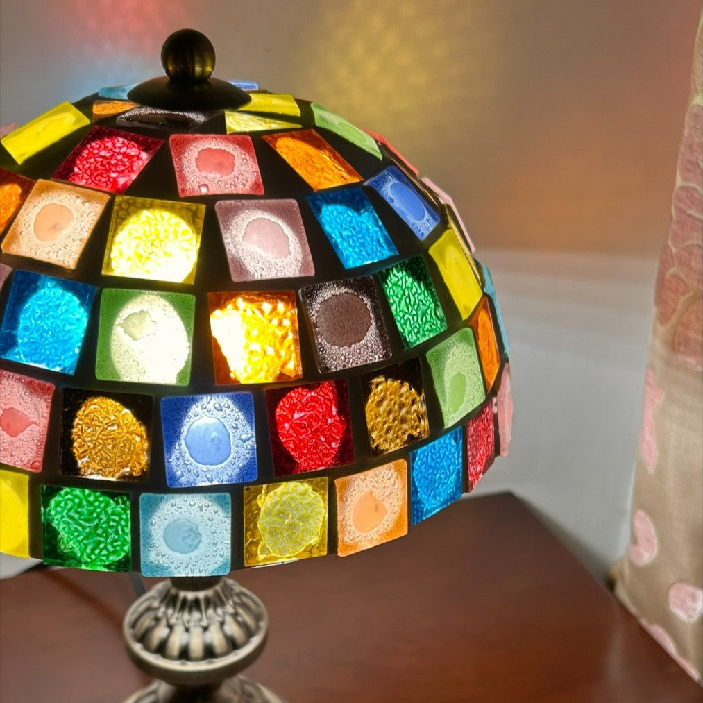 Mushroom Mosaic Table Lamp-Block