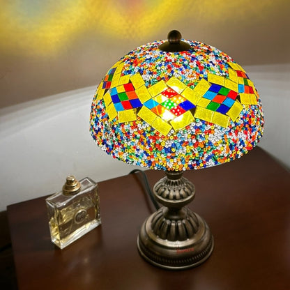 Mushroom Mosaic Table Lamp-Floral