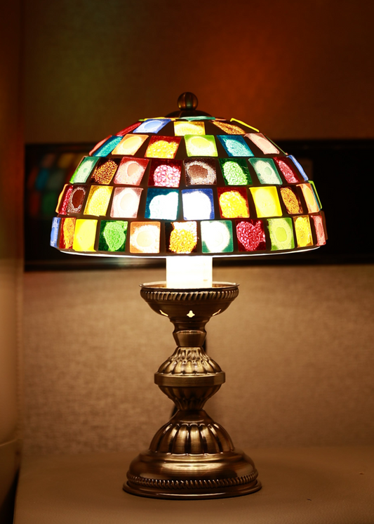 Mushroom Mosaic Table Lamp
