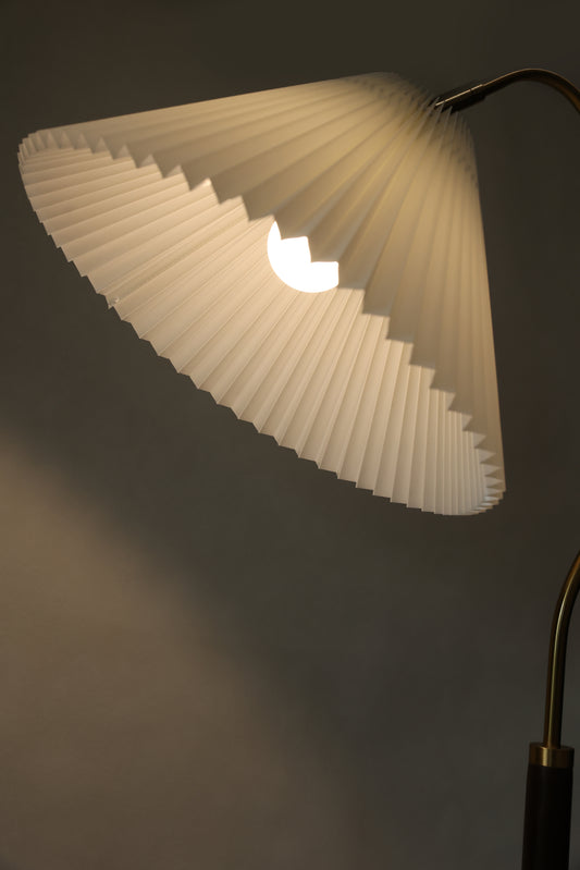 Cozy Glow Pleated Fabric Floor Lamp