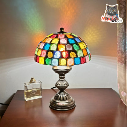 Mushroom Block Mosaic 12.6" Table Lamp