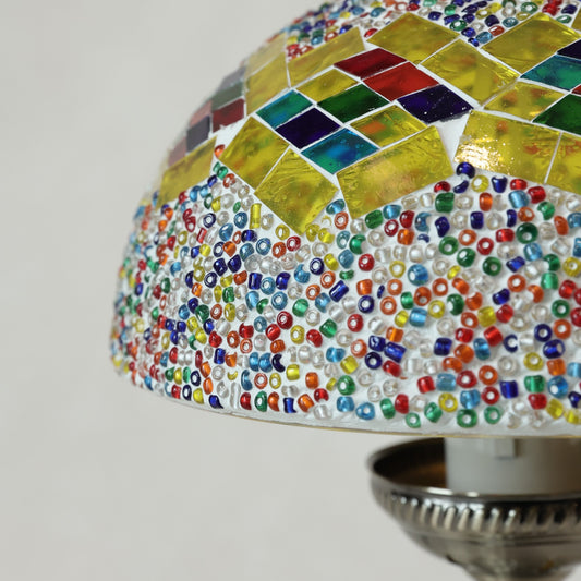 Mushroom Mosaic Table Lamp-Floral