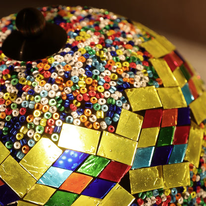 Mushroom Mosaic Table Lamp-Floral