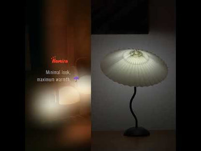 Umbrella Pleated Fabric 15.7" Table Lamp