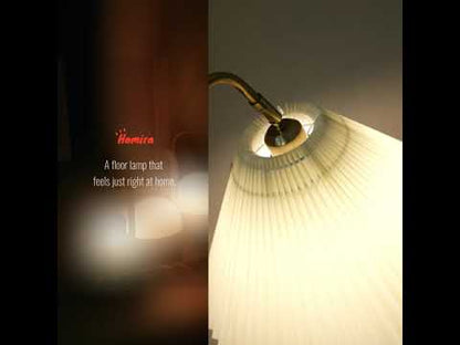 Cozy Glow Pleated Fabric Floor Lamp