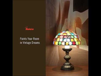 Mushroom Mosaic Table Lamp-Block