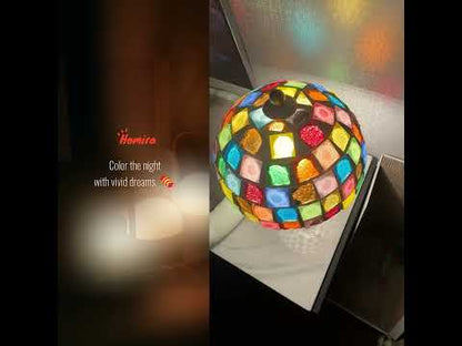 Mushroom Block Mosaic 12.6" Table Lamp